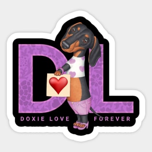 Doxie Love Forever Sticker